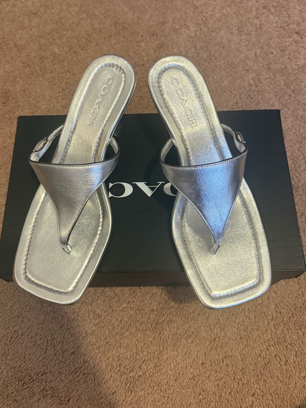 Coach Kitten Thong heels